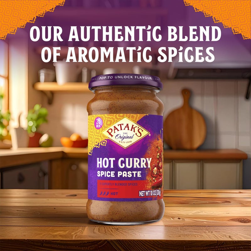 Patak's Hot Curry Paste, 10 Fl Oz - Image 3